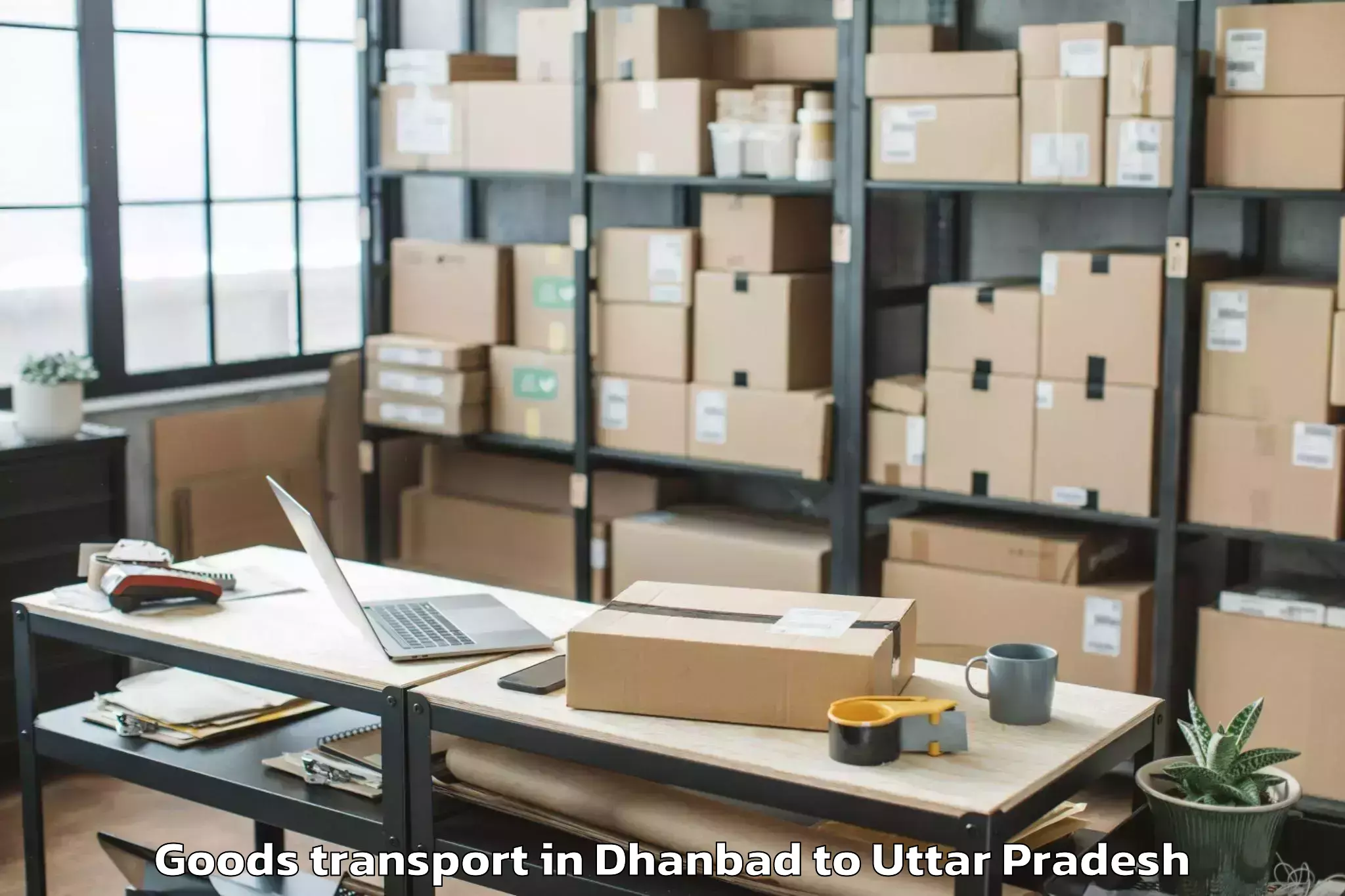 Book Dhanbad to Itimadpur Goods Transport Online